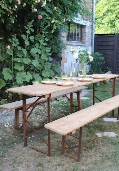 2.table guinguette et banc