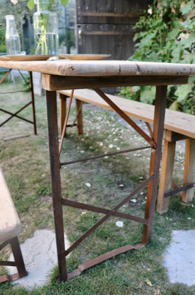 table guinguette et banc