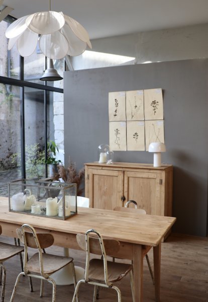 buffet en bois blond poncé